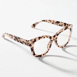 NEW FROM ANTHROPOLOGIE GRAY TORTOISE BLUE LIGHT READING GLASSES +1.00